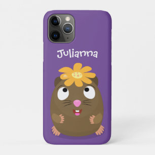 かわいいモルモットhappy cartoonイラストレーション iPhone 11 proケース