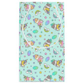 かわいいモルモットUnicornパターン（青） スモールペーパーバッグ (裏面)