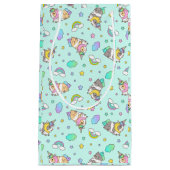 かわいいモルモットUnicornパターン（青） スモールペーパーバッグ (正面)