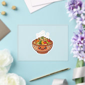 かわいいモロッコのクスクス料理ボウルのステッカー アクリル招待状 (インサイチュ (ウェディング))