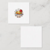 かわいいモロッコのクスクス - 可愛い伝統料理 S スクエア名刺 (正面/裏面)