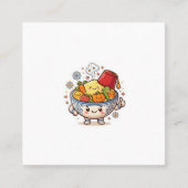 かわいいモロッコのクスクス - 可愛い伝統料理 S スクエア名刺 (正面)