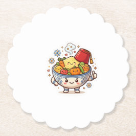 かわいいモロッコのクスクス - 可愛い伝統料理 S ペーパーコースター