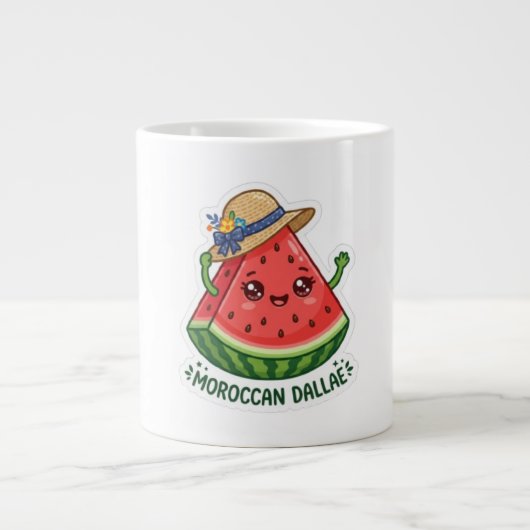 かわいいモロッコのダラエの伝統的なSumSticker ジャンボコーヒーマグカップ (正面)