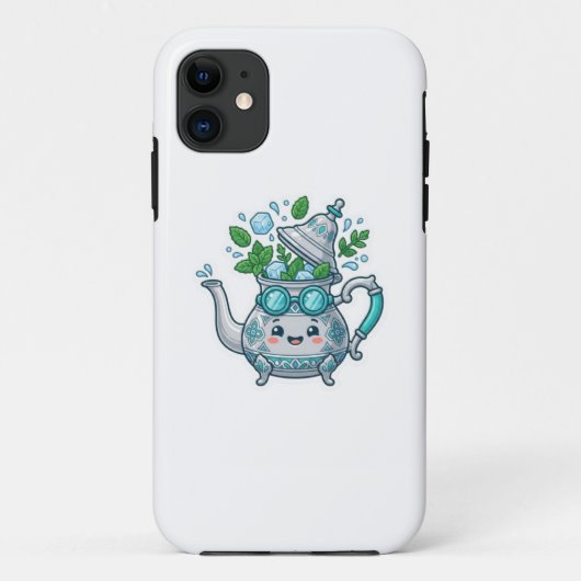 かわいいモロッコのミントティーのステッカー 暑い夏に Case-Mate iPhoneケース (裏面)