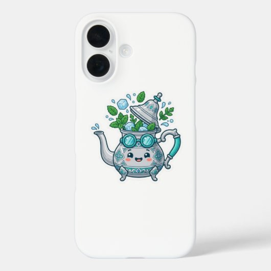 かわいいモロッコのミントティーのステッカー 暑い夏に Case-Mate iPhoneケース (裏面)