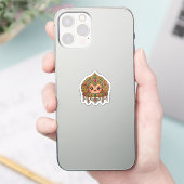 かわいいモロッコの花嫁の王冠の伝統的なステッカー シール (スマートフォン)