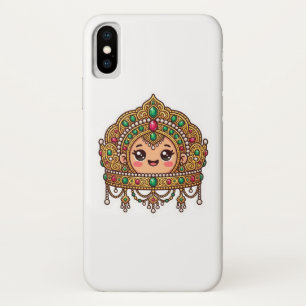 かわいいモロッコの花嫁の王冠の伝統的なステッカー iPhone X ケース