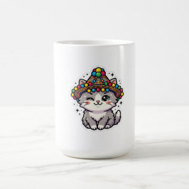 かわいいモロッコアマジグネコ織り帽子ポンポン コーヒーマグカップ