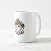 かわいいモロッコアマジグネコ織り帽子ポンポン コーヒーマグカップ (正面右)