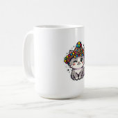 かわいいモロッコアマジグネコ織り帽子ポンポン コーヒーマグカップ (正面左)