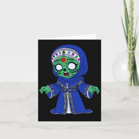 かわいいモロッコゾンビ ノートカード (正面)