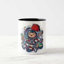 かわいいモロッコ宇宙飛行士ミントティーフェズステッカー