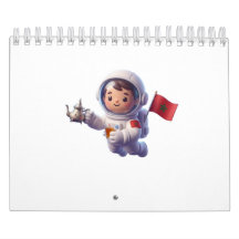 かわいいモロッコ宇宙飛行士 かわいい 3D ステッカー