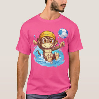 かわいいモンキーウォーターポロ Tシャツ