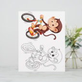 かわいいモンキーカラーリングページ (スタンド正面)