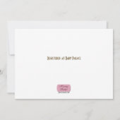 かわいいモンキーグリーンベビーシャワー招待状 招待状 (裏面)