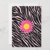 かわいいモンキーゼブラストライプベビーシャワー 招待状 (裏面)