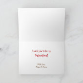 かわいいモンキーバレンタイン シーズンカード (内部)