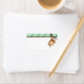 かわいいモンキーボーイジャングルサファリ誕生日ベビーシャワー ラベル (インサイチュ)