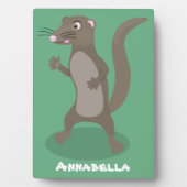 かわいいモングース漫画イラストレーション フォトプラーク (正面)