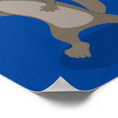 かわいいモングース漫画イラストレーション ポスター (角)