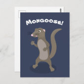 かわいいモングース漫画イラストレーション ポストカード (正面/裏面)