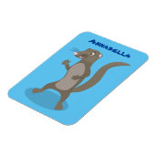 かわいいモングース漫画イラストレーション マグネット (左側)