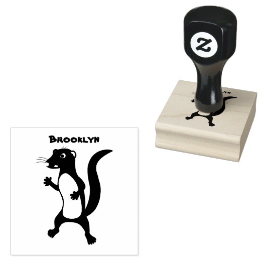 かわいいモングース漫画イラストレーション ラバースタンプ (押印)