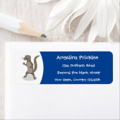 かわいいモングース漫画イラストレーション ラベル (インサイチュ)