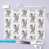 かわいいモングース漫画イラストレーション 薄葉紙 (クラフト)