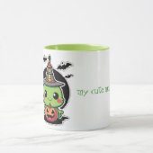 かわいいモンスターに囲まれたこうもり マグカップ (中央)