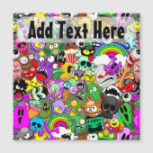 かわいいモンスターのキャラクター ハロウィン柄 (正面)