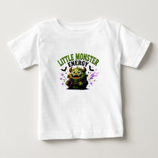 🎃 かわいいモンスターのハロウィンセリフ 👹 ベビーTシャツ (正面)