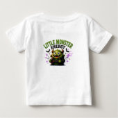🎃 かわいいモンスターのハロウィンセリフ 👹 ベビーTシャツ (裏面)