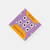 かわいいモンスターのハロウィンパーティーのコンフェッティ誕生日 スタンダードカクテルナプキン (角)