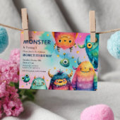 かわいいモンスターのパーティーで子供の誕生日をお祝いしよう 招待状