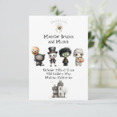 かわいいモンスターのブランチ＆ムンチパーティー招待状 招待状 (スタンド正面)