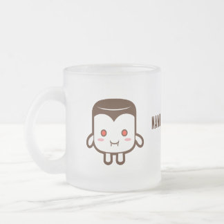 かわいいモンスターのマシュマロ ハロウィン フロストグラスマグカップ