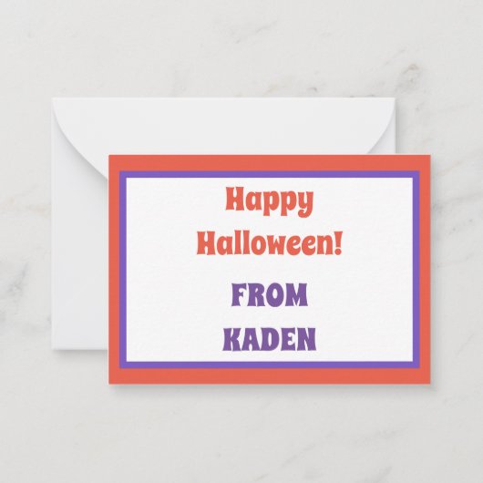 かわいいモンスターの子供たち ハロウィン ノートカード (裏面)