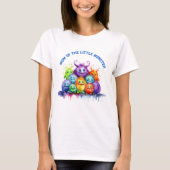かわいいモンスターの子供の誕生日パーティーママ Tシャツ (正面)