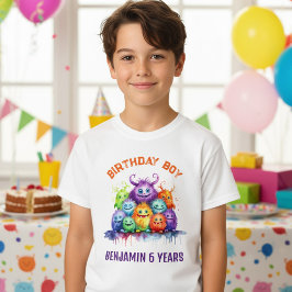 かわいいモンスターの子供の誕生日パーティー Tシャツ