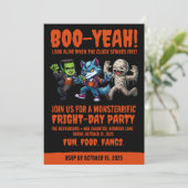 かわいいモンスターの恐怖の日 ハロウィンパーティー 招待状 (スタンド正面)