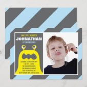 かわいいモンスターの招待状の少年 招待状 (正面/裏面)