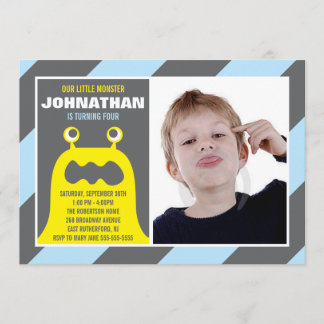 かわいいモンスターの招待状の少年 招待状