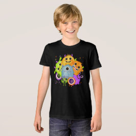 かわいいモンスターの水彩キッズTシャツ トライブレンドTシャツ