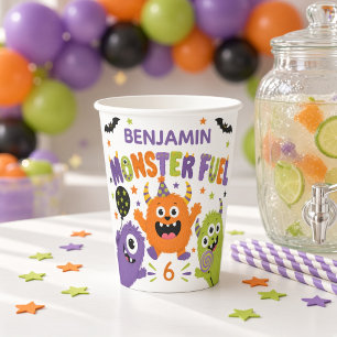 かわいいモンスターの誕生日パーティー ハロウィン 紙コップ