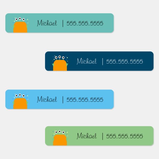 かわいいモンスタースクールクラスのランチネーム番号ラベル ラベル (グループ)