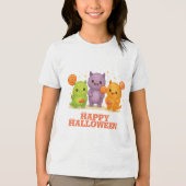 かわいいモンスターズ&棒つきキャンデーハロウィーンフェイバーバッグ トライブレンドＴシャツ (正面)