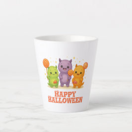 かわいいモンスターズ&棒つきキャンデーハロウィーン カフェラテマグ